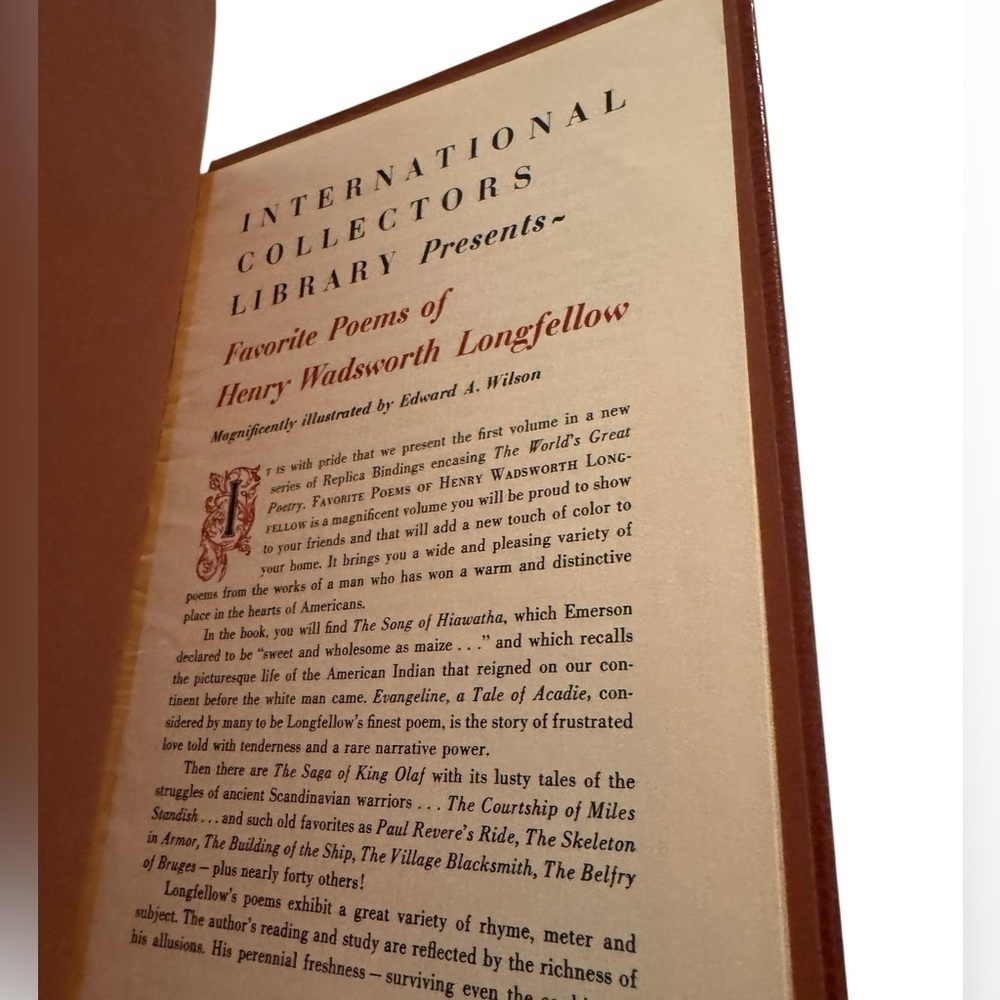 VINTAGE Classic Books HardBack Bound Favorite Poems Henry Wadsworth Longfellow - Picture 11 of 15